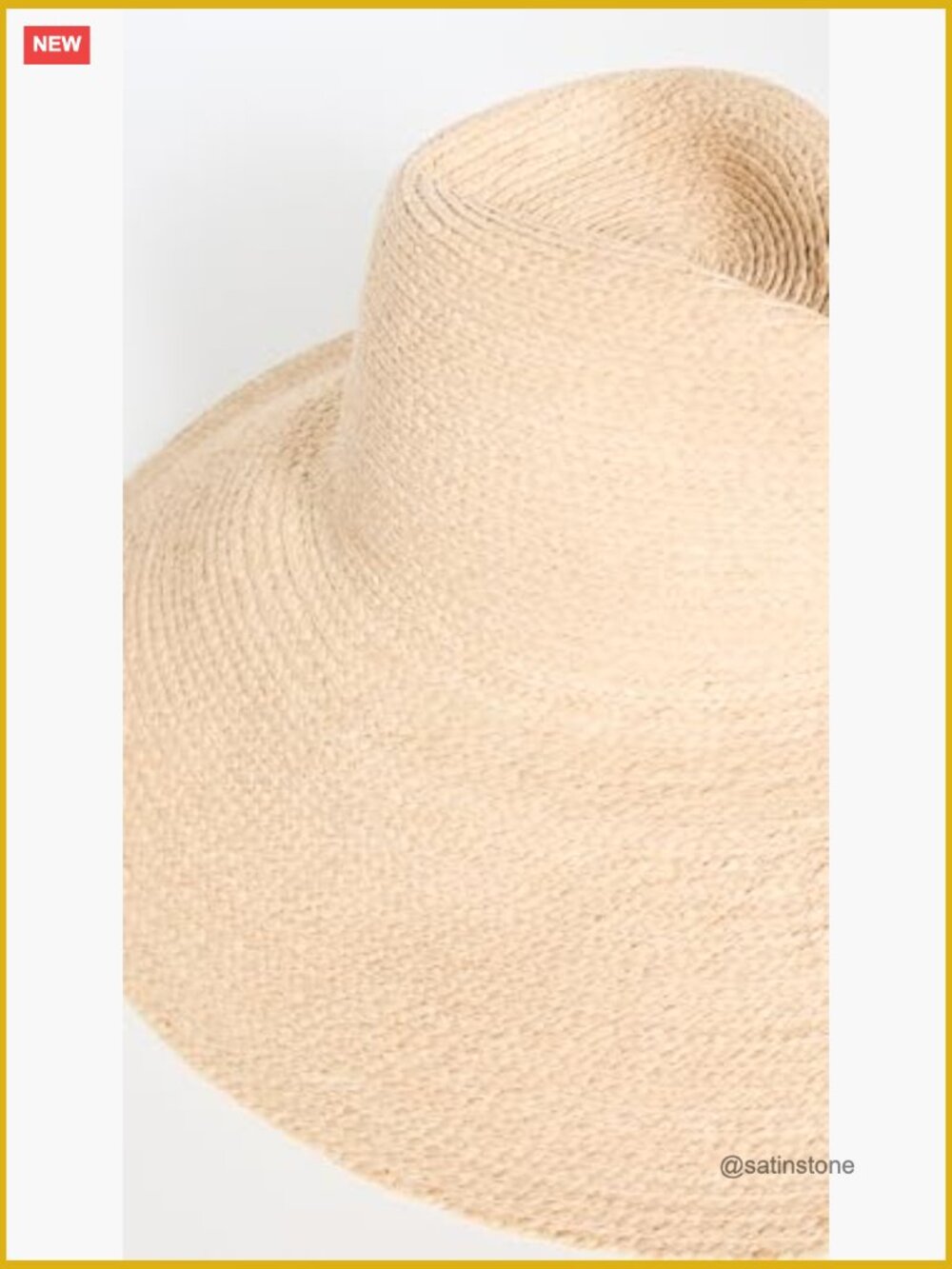 Straw Bucket Hat with Pinched Crown, Packable, Sun Protection, Spot Clean - Picture 4 of 4